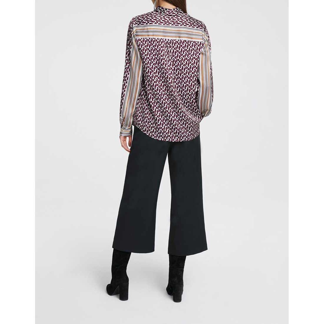 Designer-Druckbluse ecru-bunt