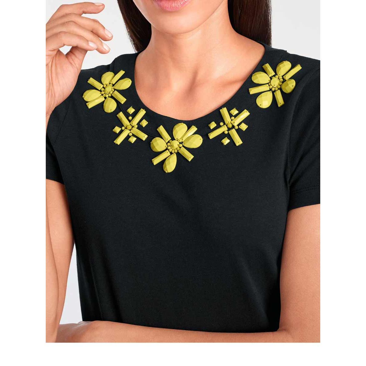 Designer-Shirt schwarz-gelb