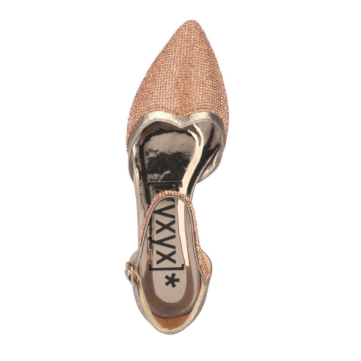 Marken-Ballerina m. Strass roségold
