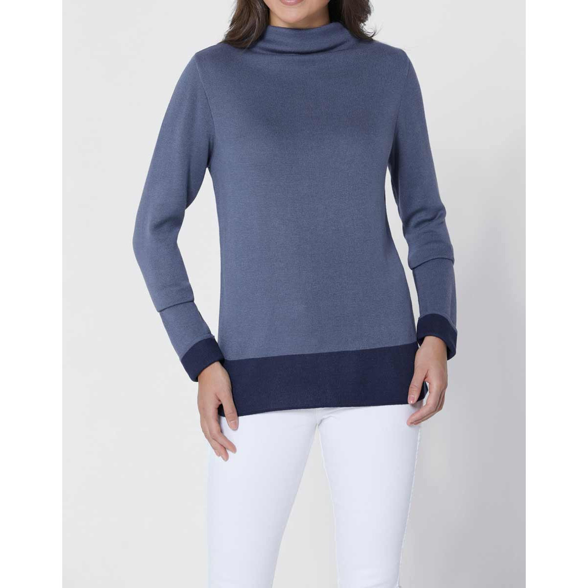 Luxus-Kuschel-Pullover graublau