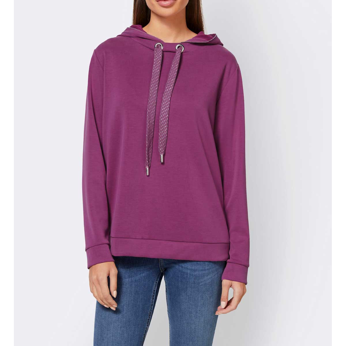 Designer-Sweatshirt m.Kapuze malve