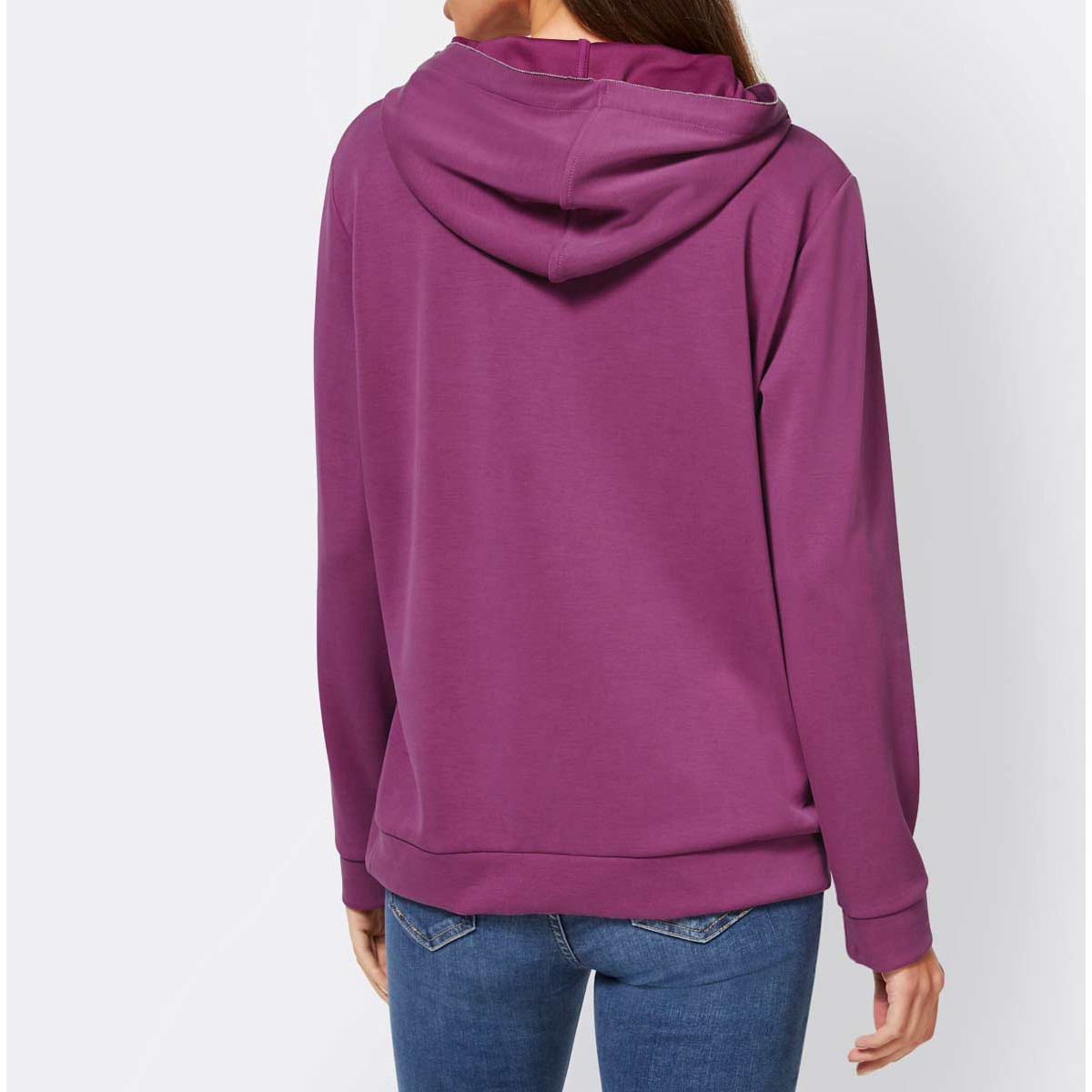 Designer-Sweatshirt m.Kapuze malve