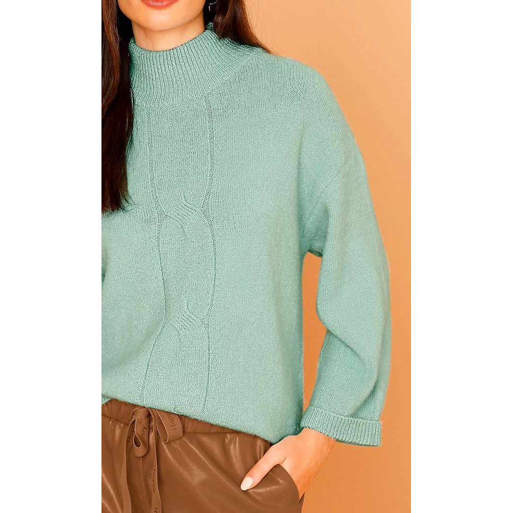 Designer-Kuschel-Pullover kalkmint