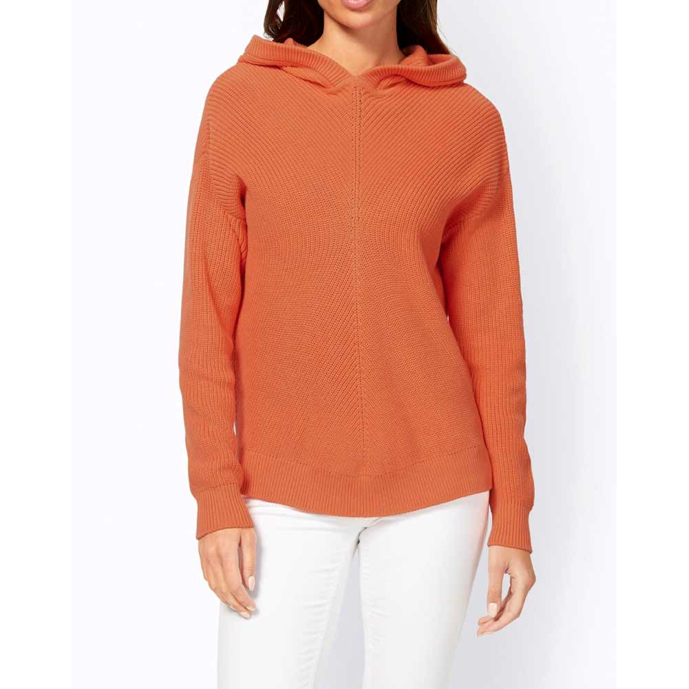 Designer-Grobstrickpullover mandarine