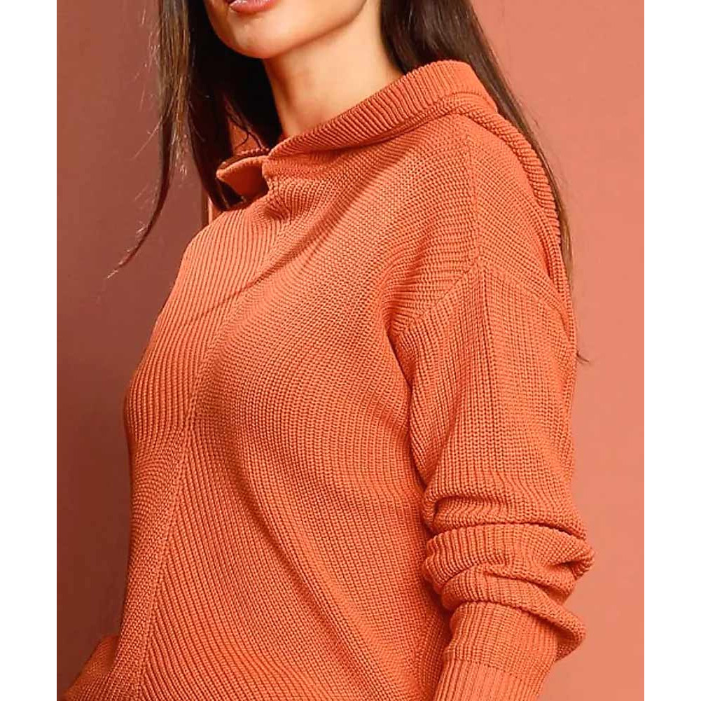 Designer-Grobstrickpullover mandarine
