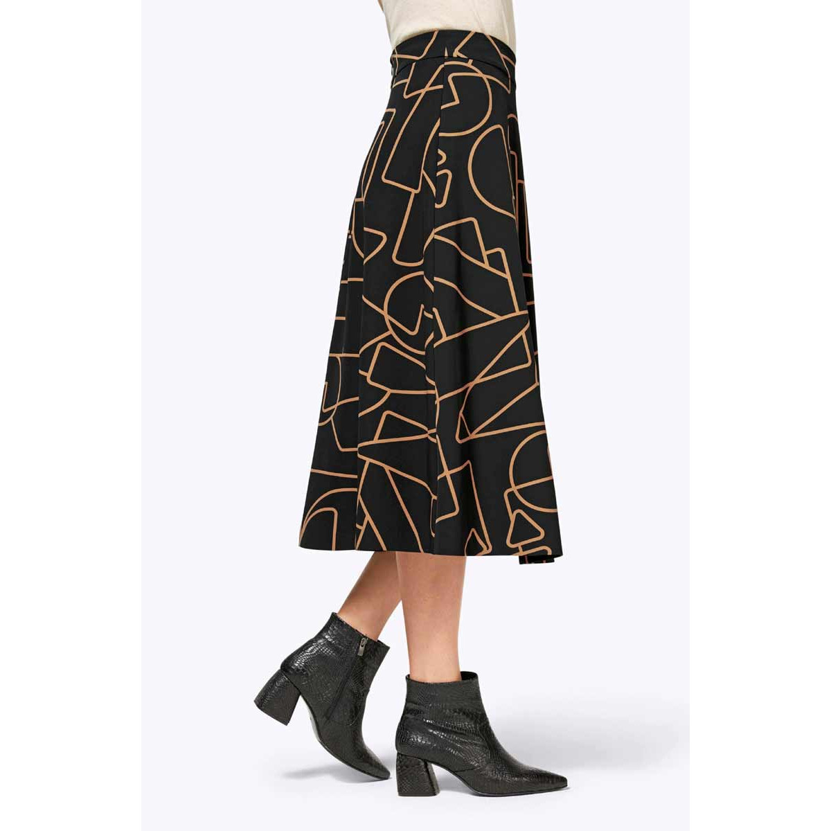 Designer-Rock schwarz-beige