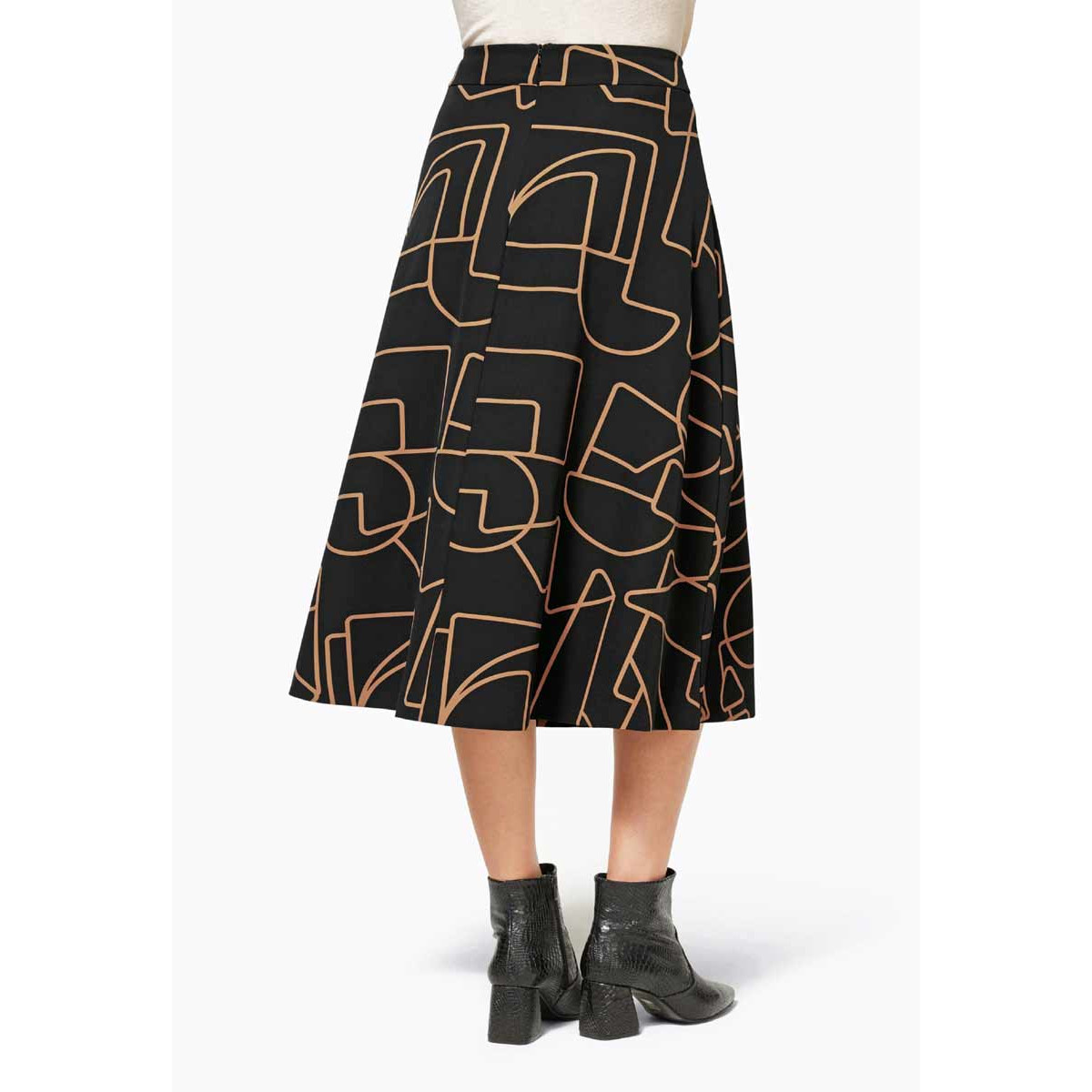 Designer-Rock schwarz-beige