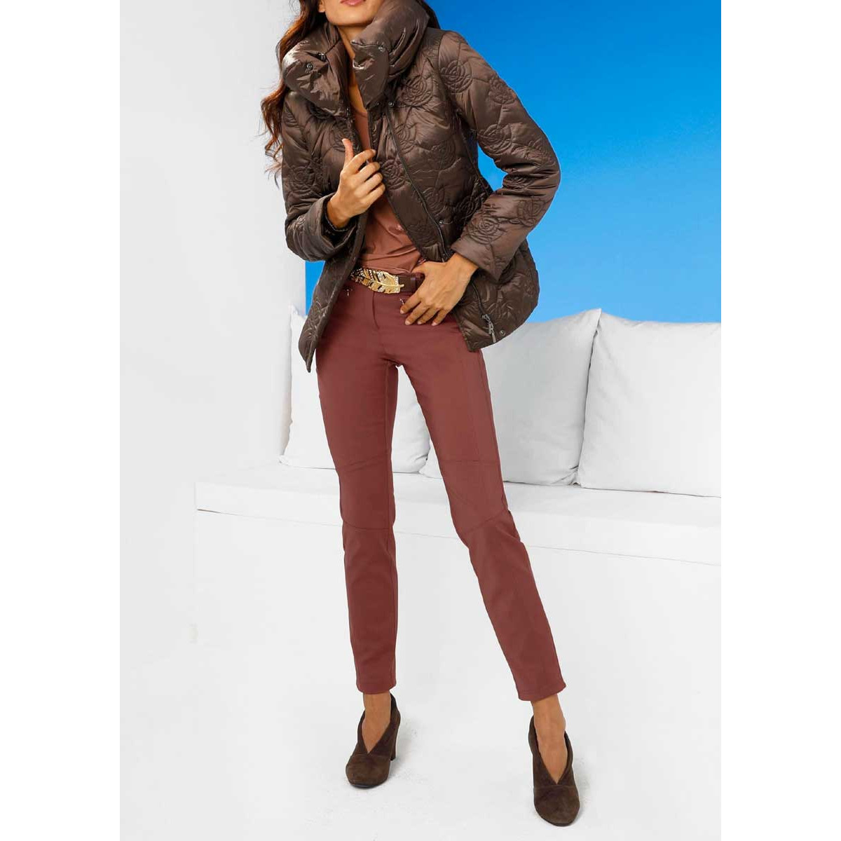 Designer-Steppjacke schoko