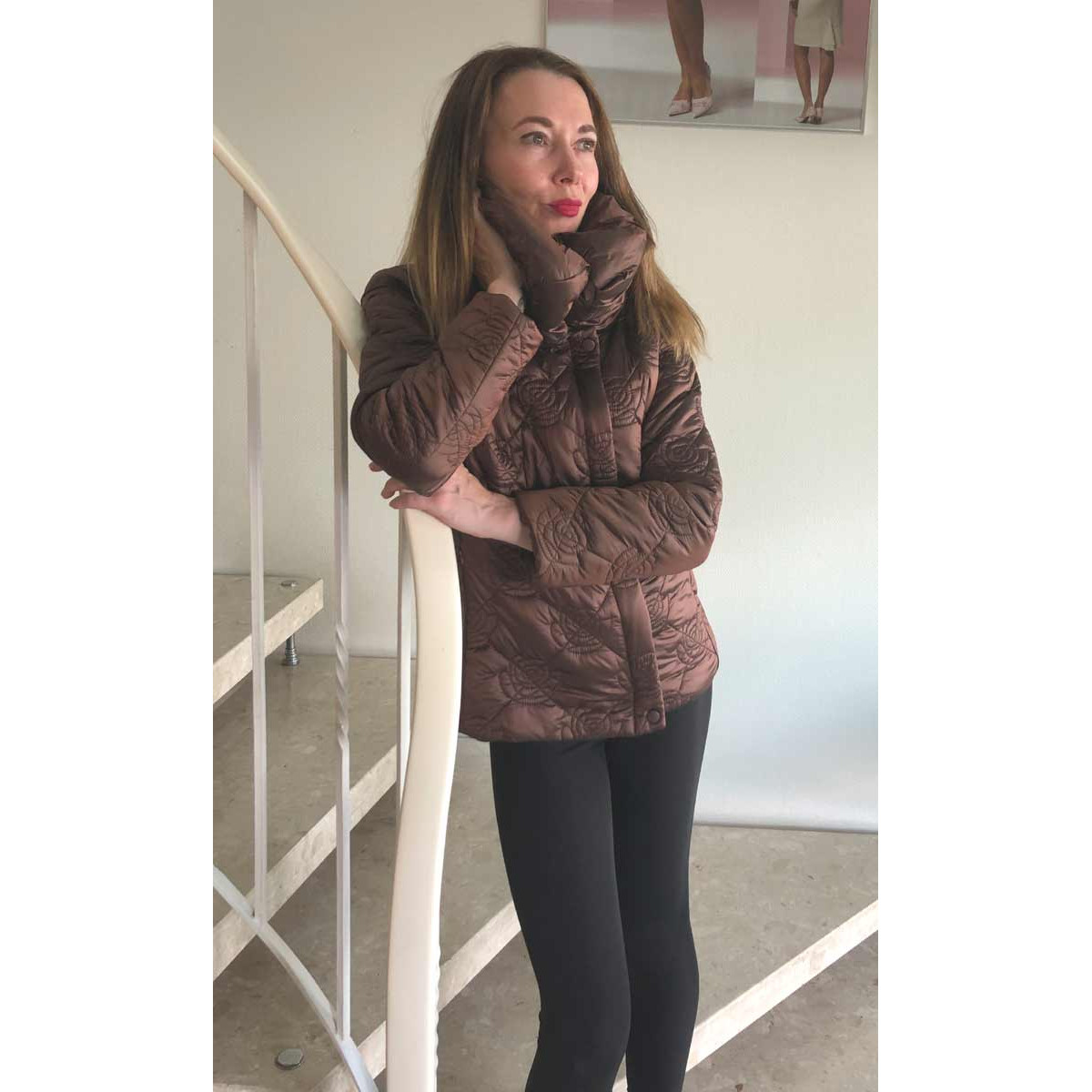 Designer-Steppjacke schoko