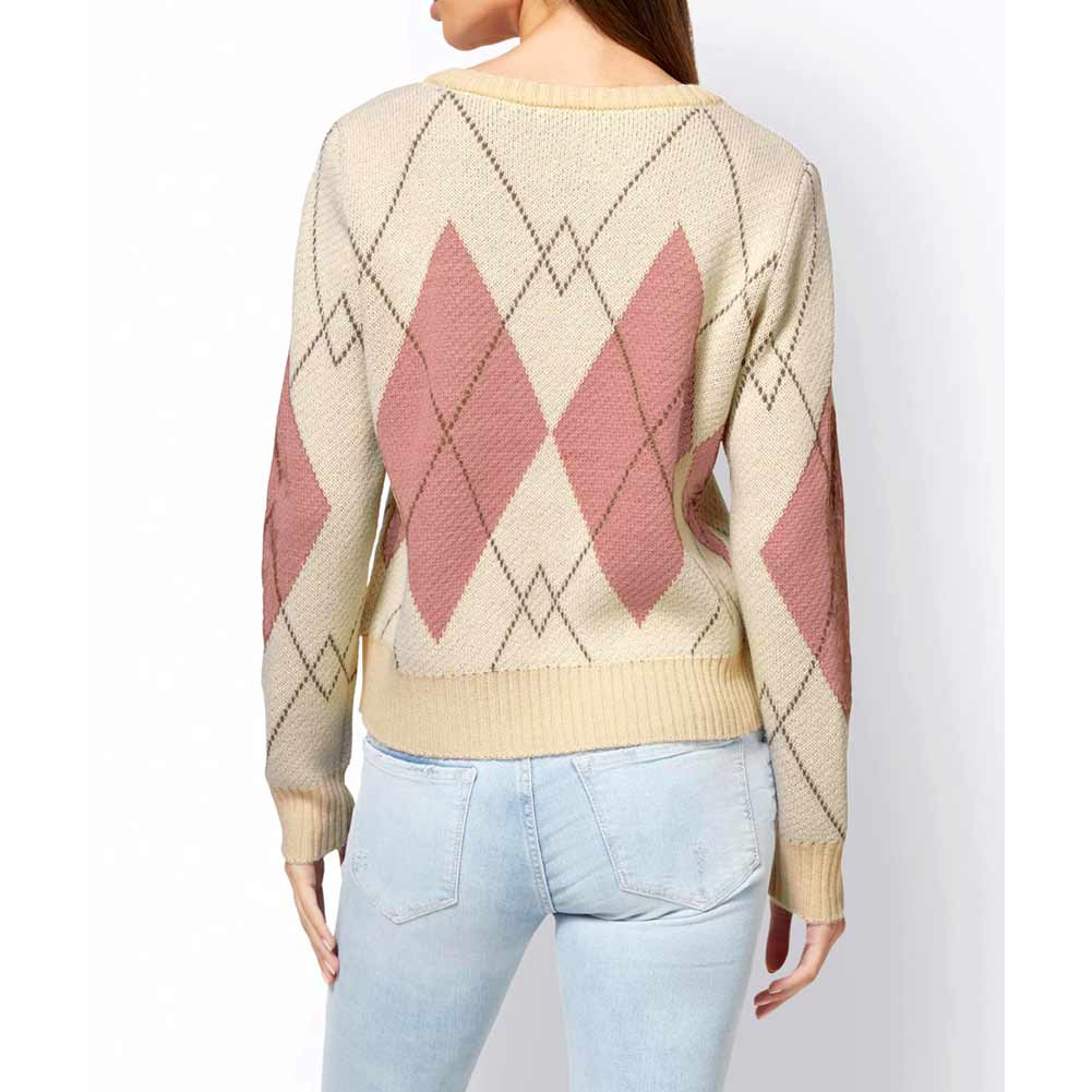 Designer-Pullover champagner-bunt