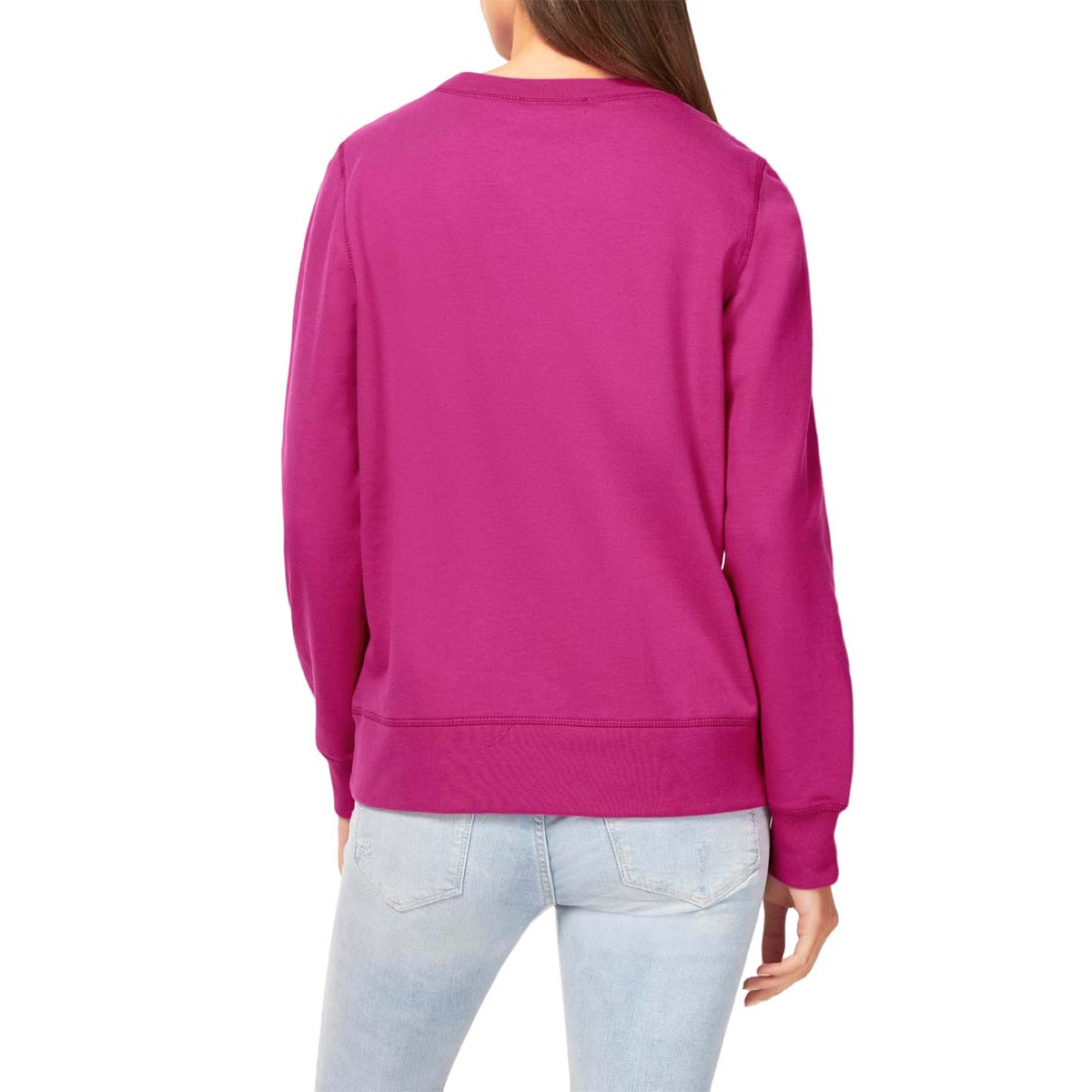 Designer-Sweatshirt m. Smiley-Motiv pink