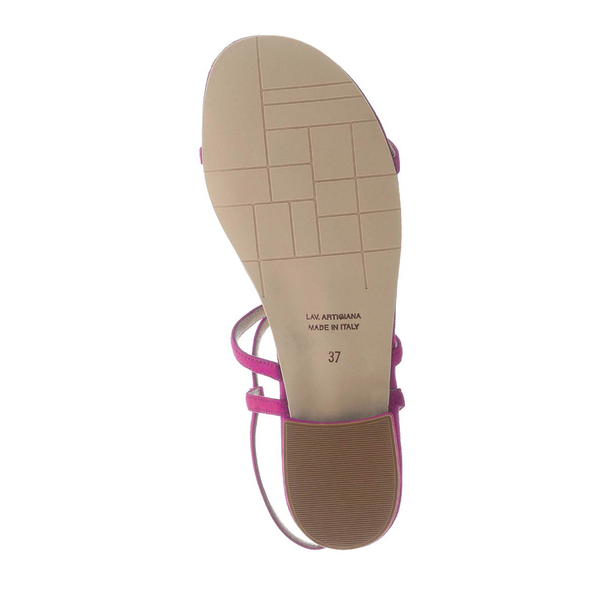 Designer-Velourslederdianette m. Strass pink