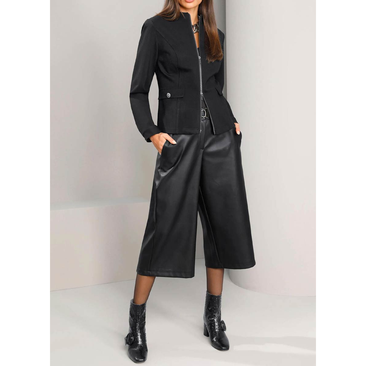Designer-Jerseyblazer schwarz