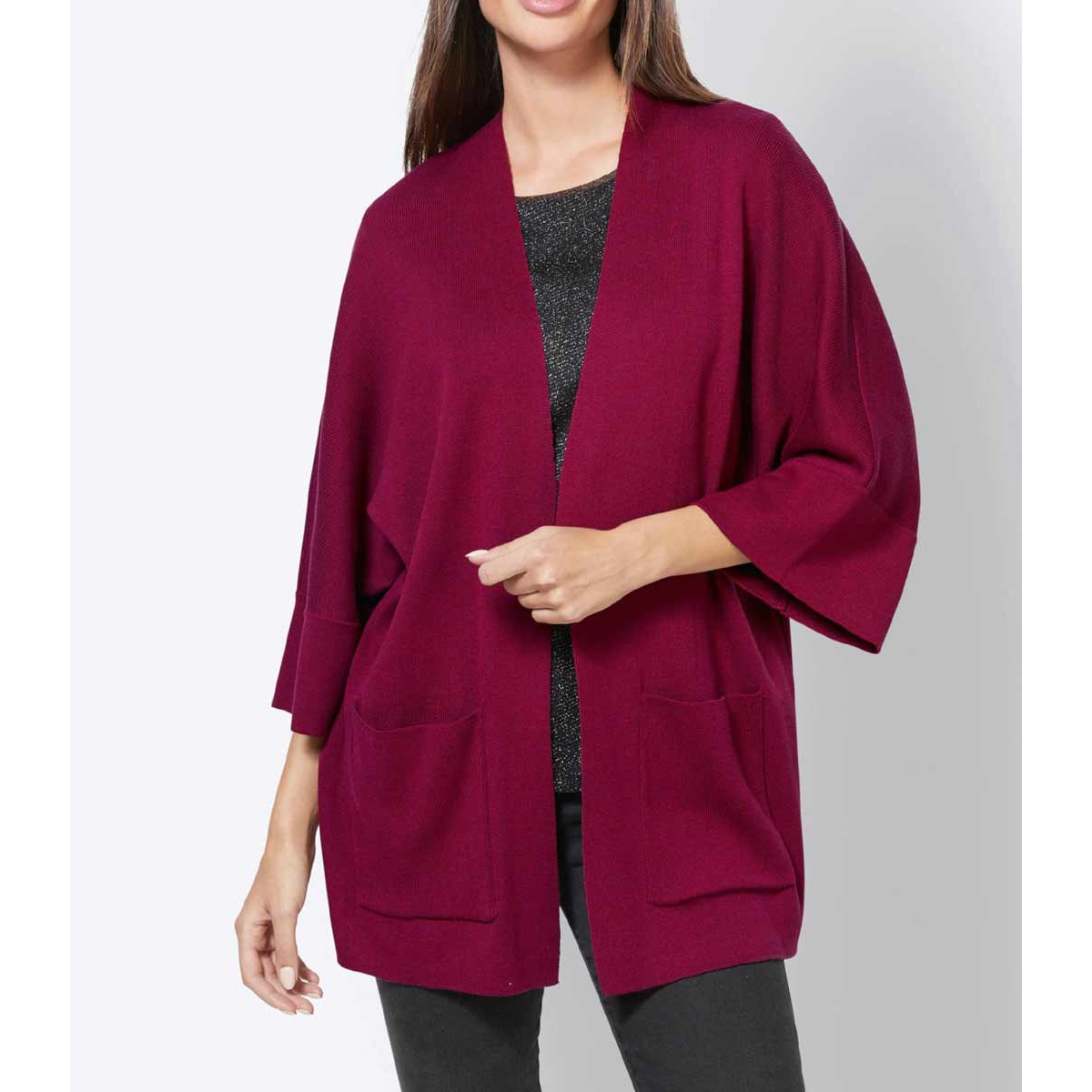 Designer-Cardigan bordeaux