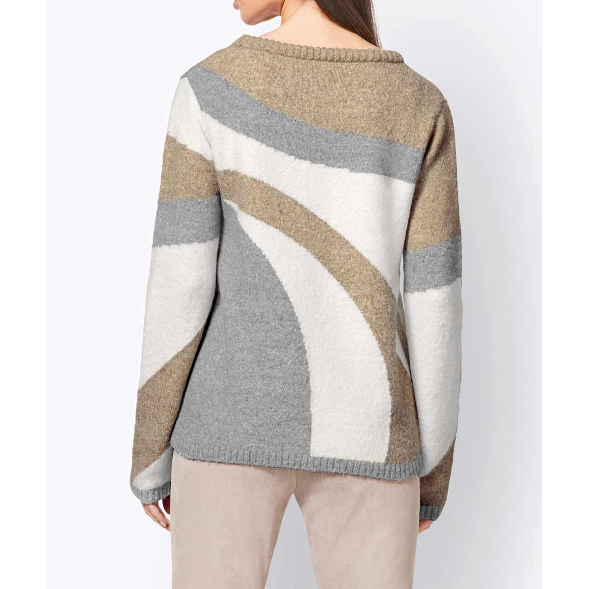Designer-Kuschel-Pullover sesam-grau