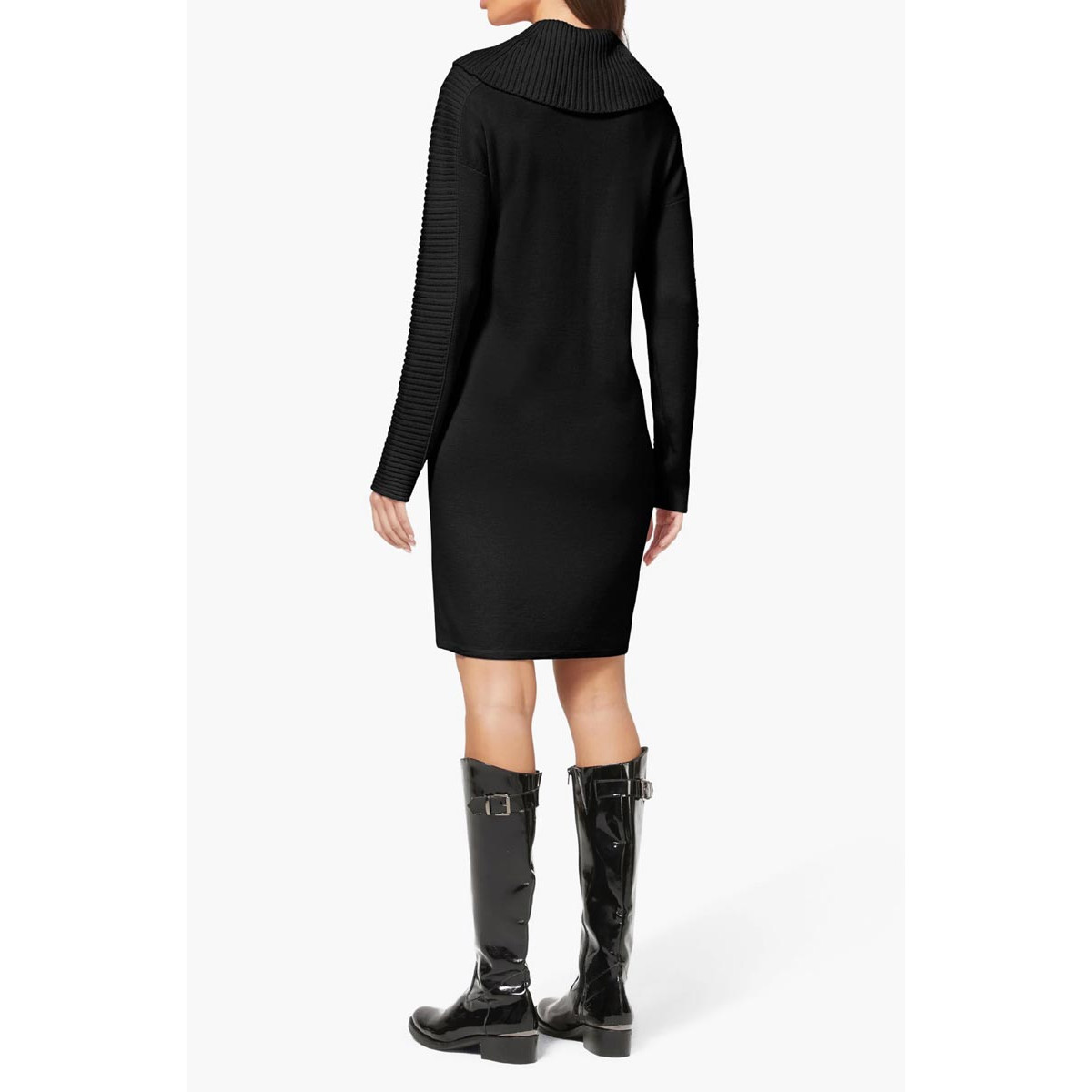 Designer-Strickkleid schwarz