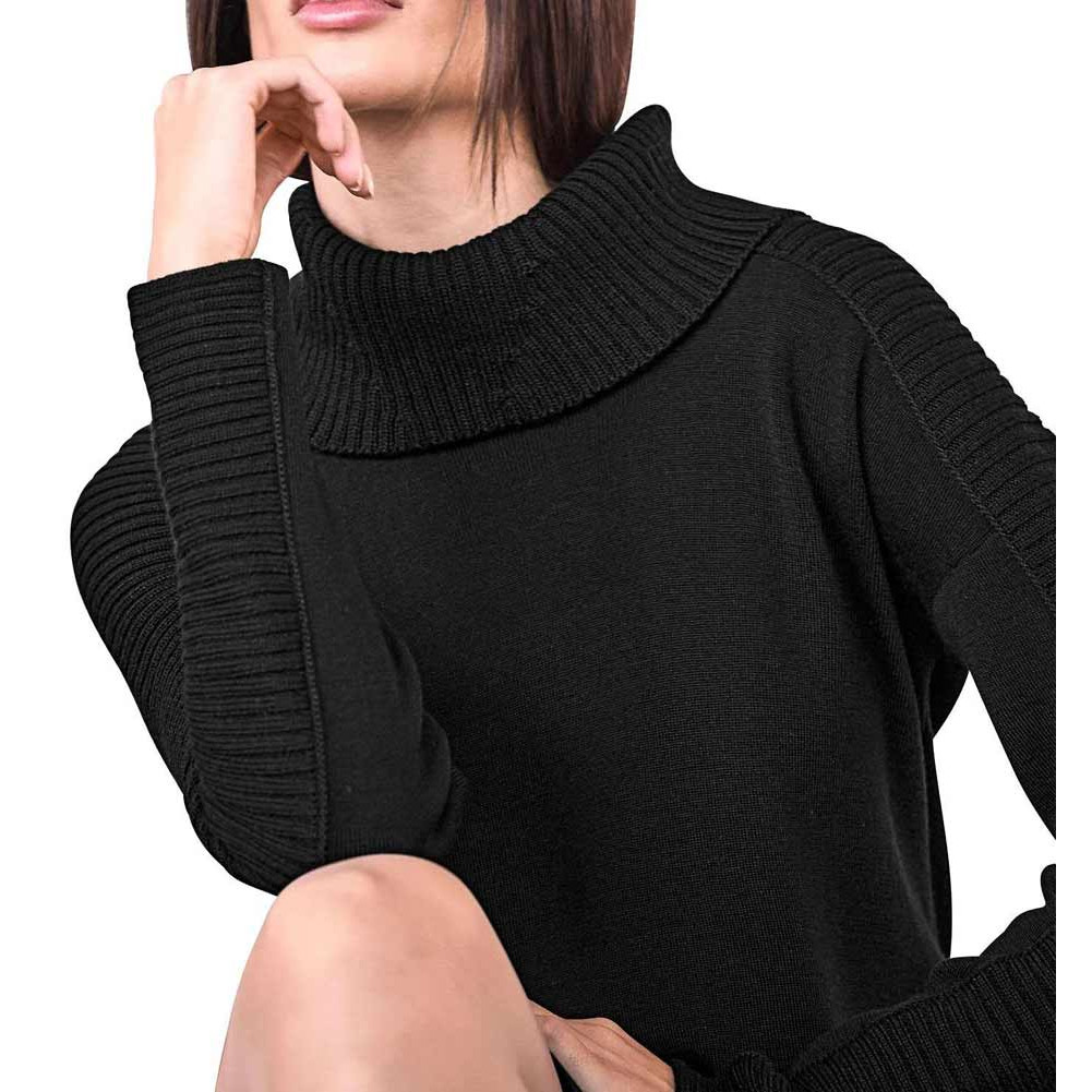 Designer-Strickkleid schwarz