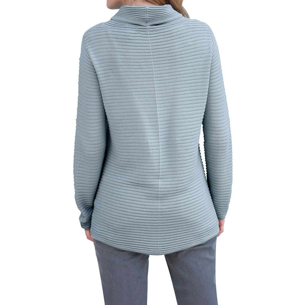 Rippenstrickpullover grau