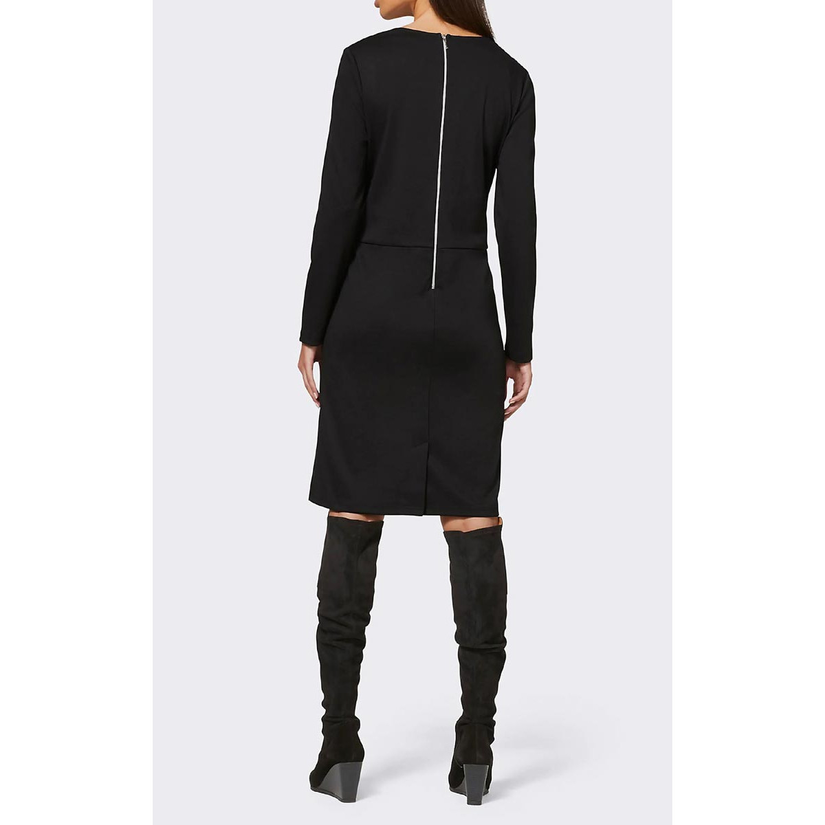 Designer-Jerseykleid schwarz