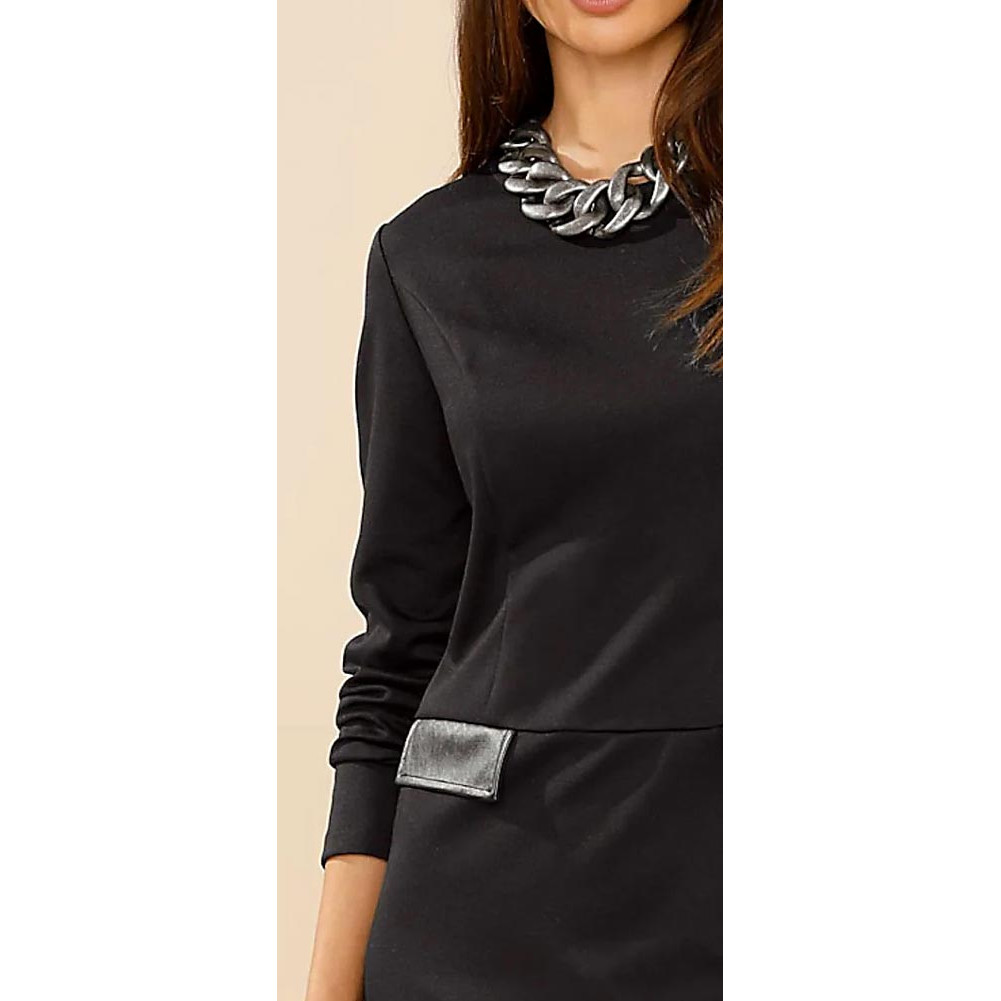 Designer-Jerseykleid schwarz