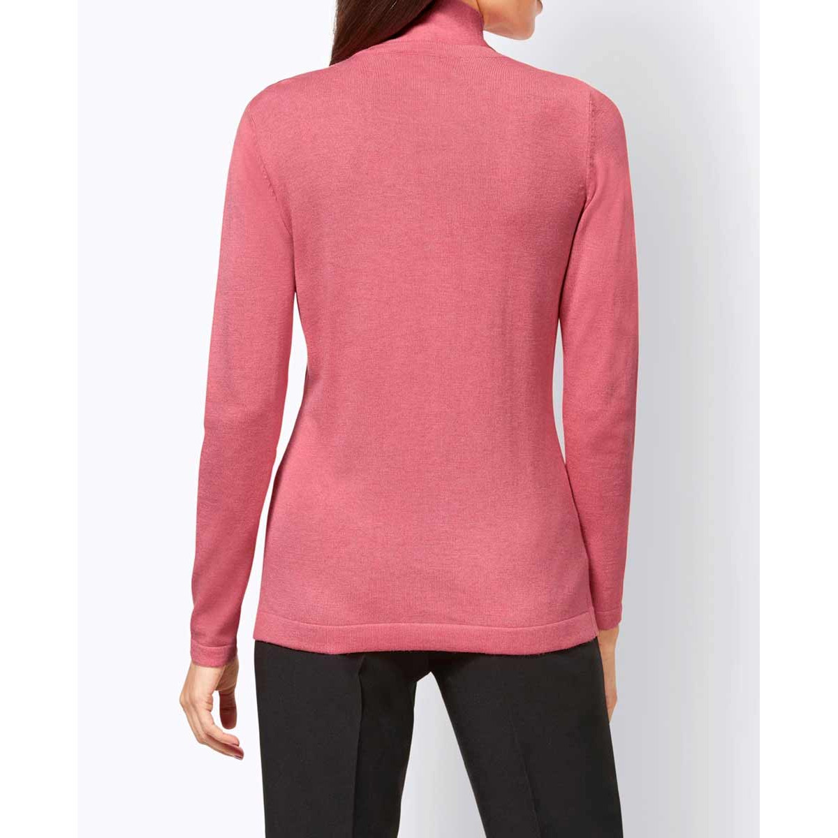 Designer-Pullover m. Schluppe flamingo