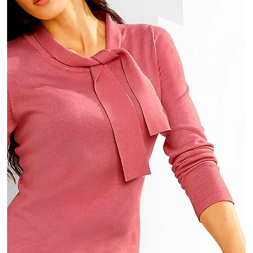 Designer-Pullover m. Schluppe flamingo