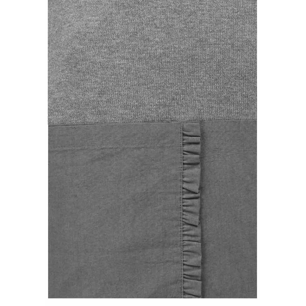 Patchpullover grau