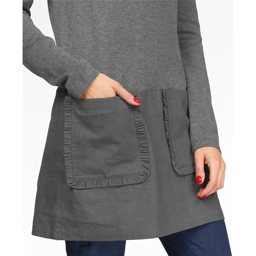 Patchpullover grau