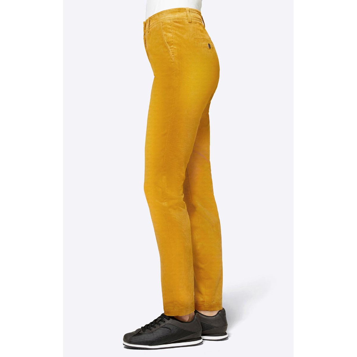 Cord-Stretchhose ocker
