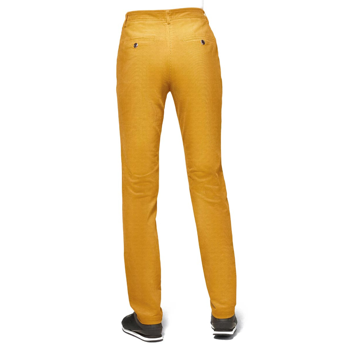 Cord-Stretchhose ocker
