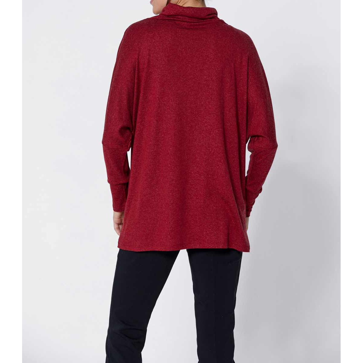 Strickshirt kirsch-melliert