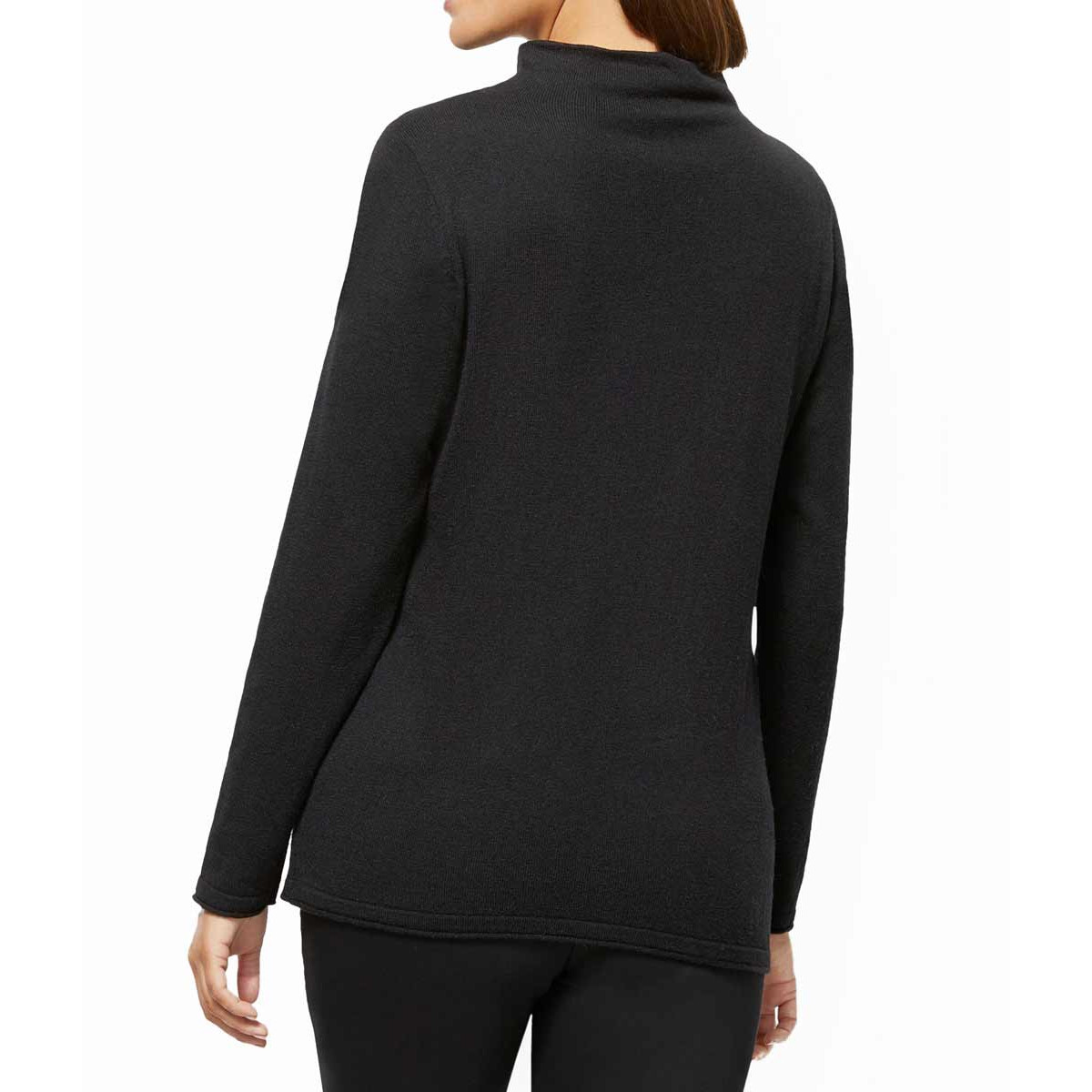 Wollpullover schwarz-gemustert