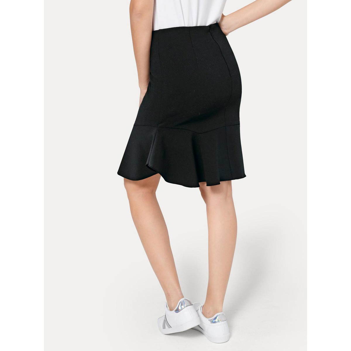 Designer-Volantrock schwarz