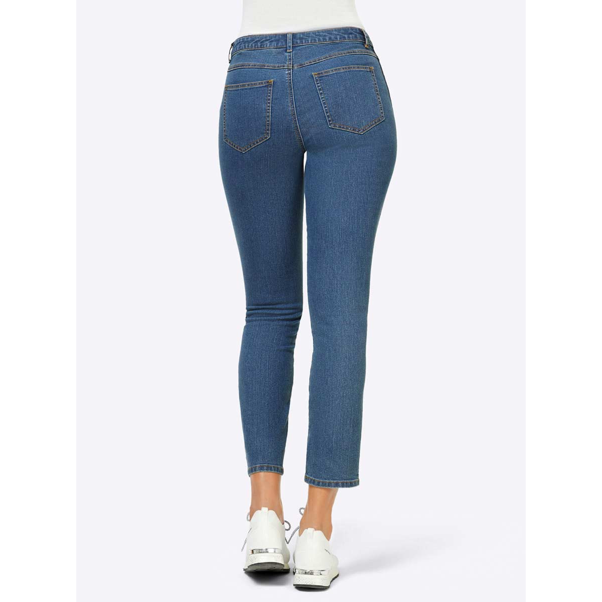 5-Pocket-Stretchjeans blue-stone-washed