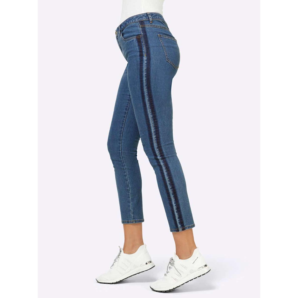 5-Pocket-Stretchjeans blue-stone-washed