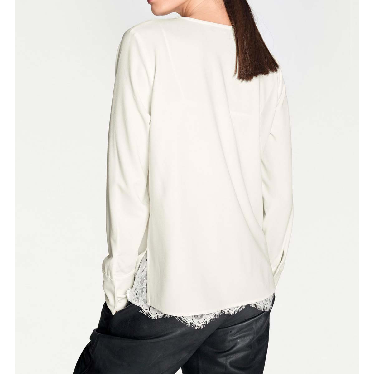 Designer-2-in-1-Bluse weiß
