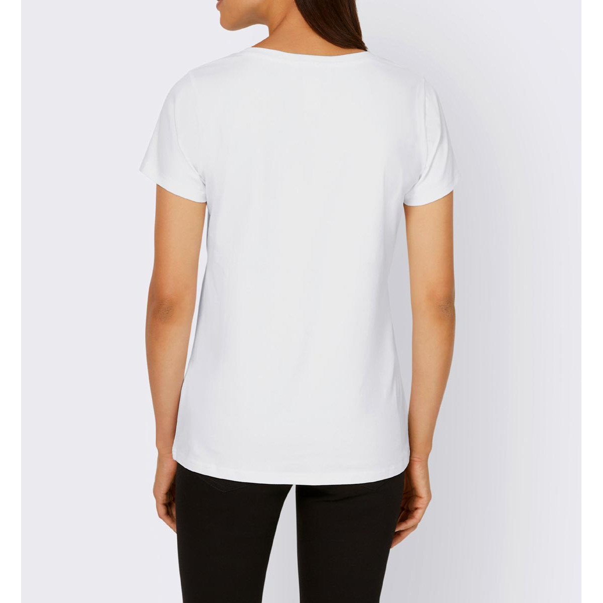 Designer-Shirt m. Druck-Bild ecru