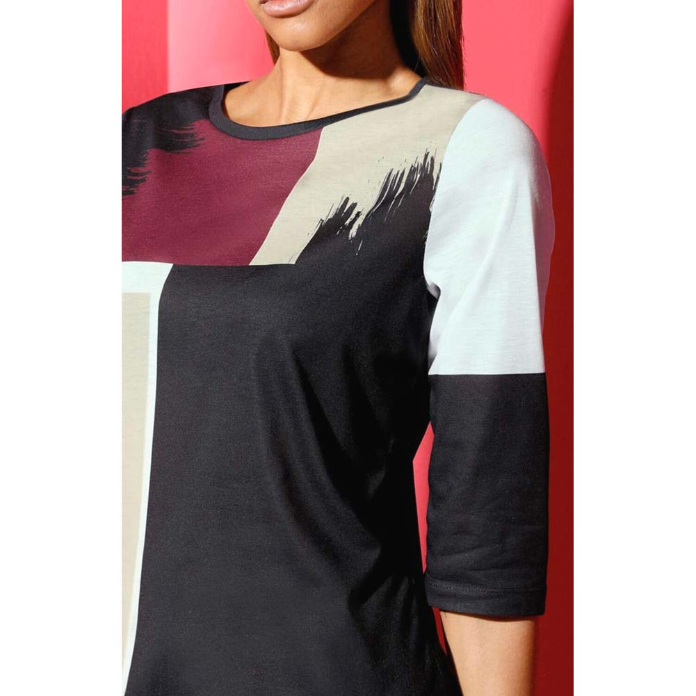 Druckshirt schwarz-bunt