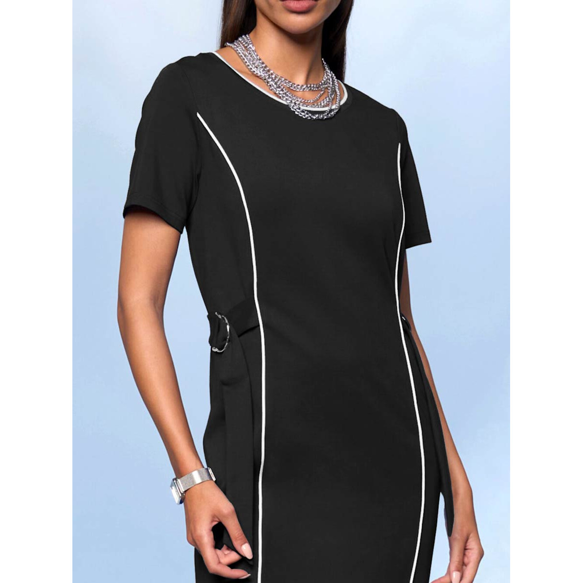 Designer-Stretchkleid schwarz