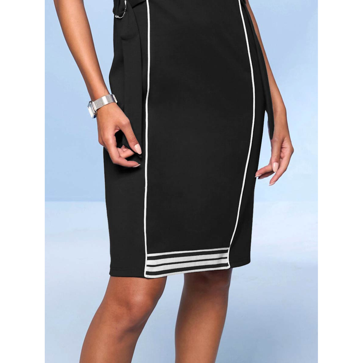 Designer-Stretchkleid schwarz