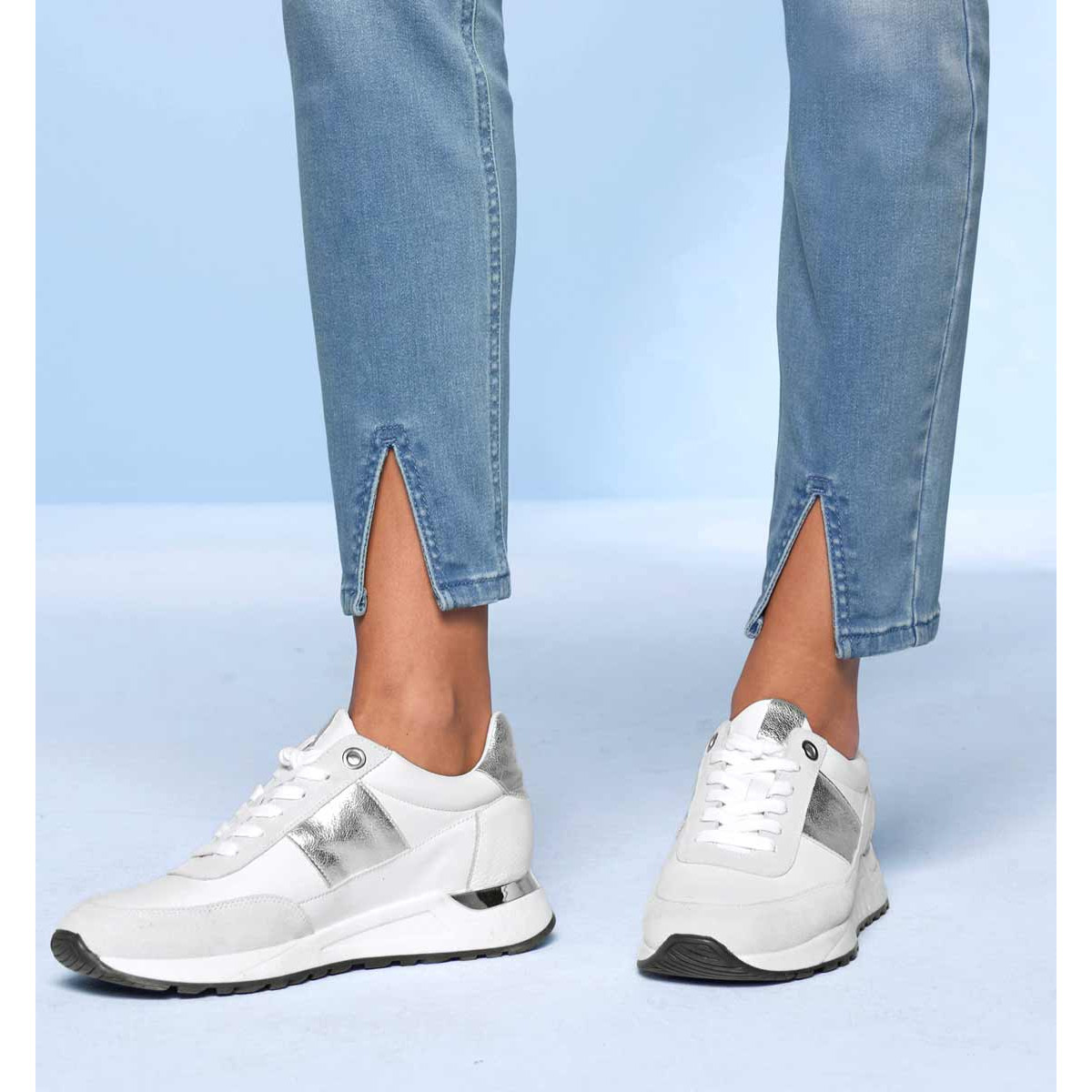 Designer-Push-Up-Jeans blue-bleached
