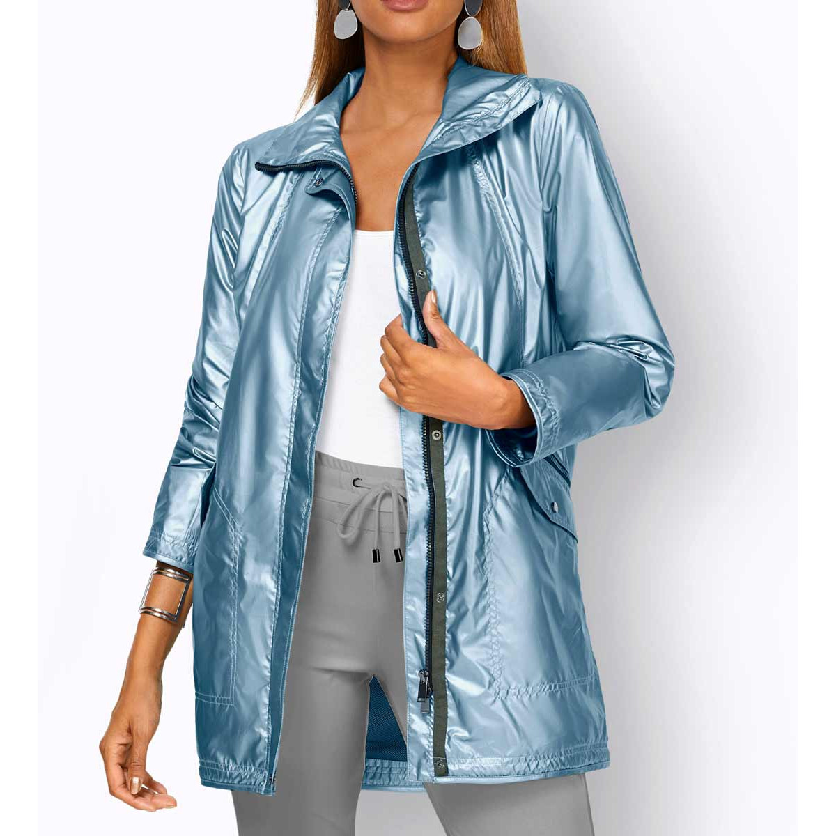 Sommerjacke aqua-metallic