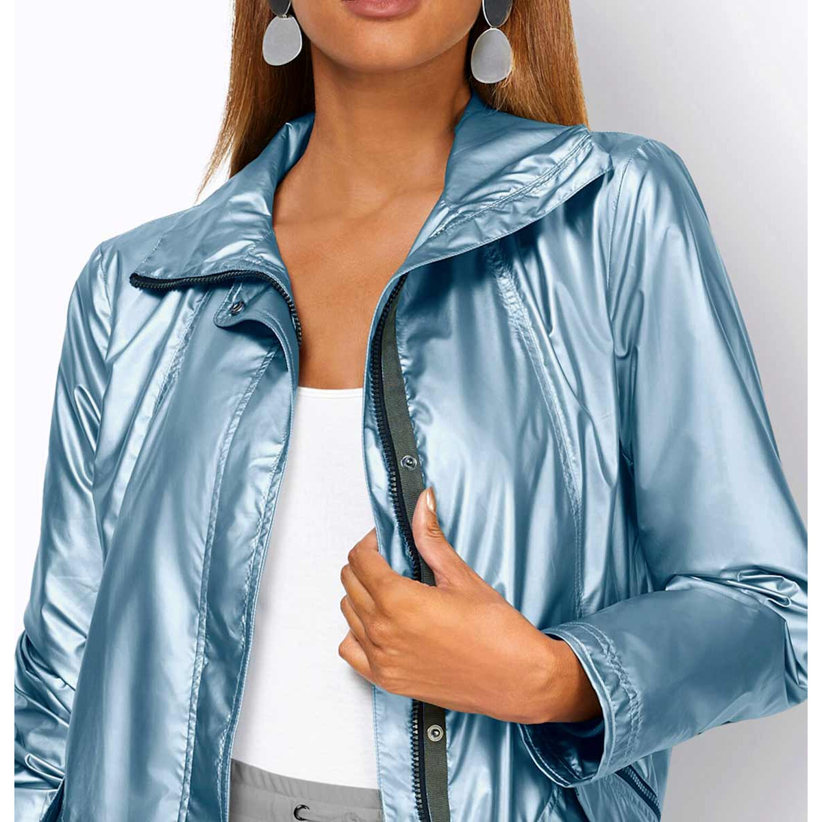 Sommerjacke aqua-metallic