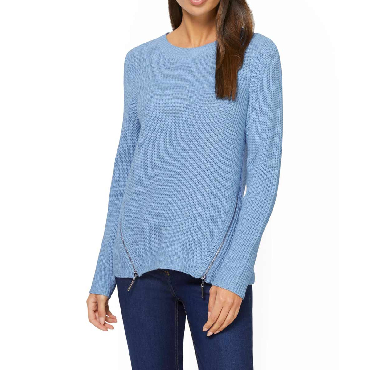 Designer-Pullover eisblau