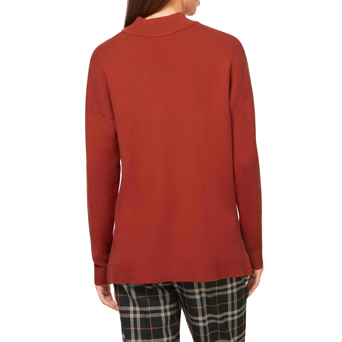 Designer-Pullover rostrot