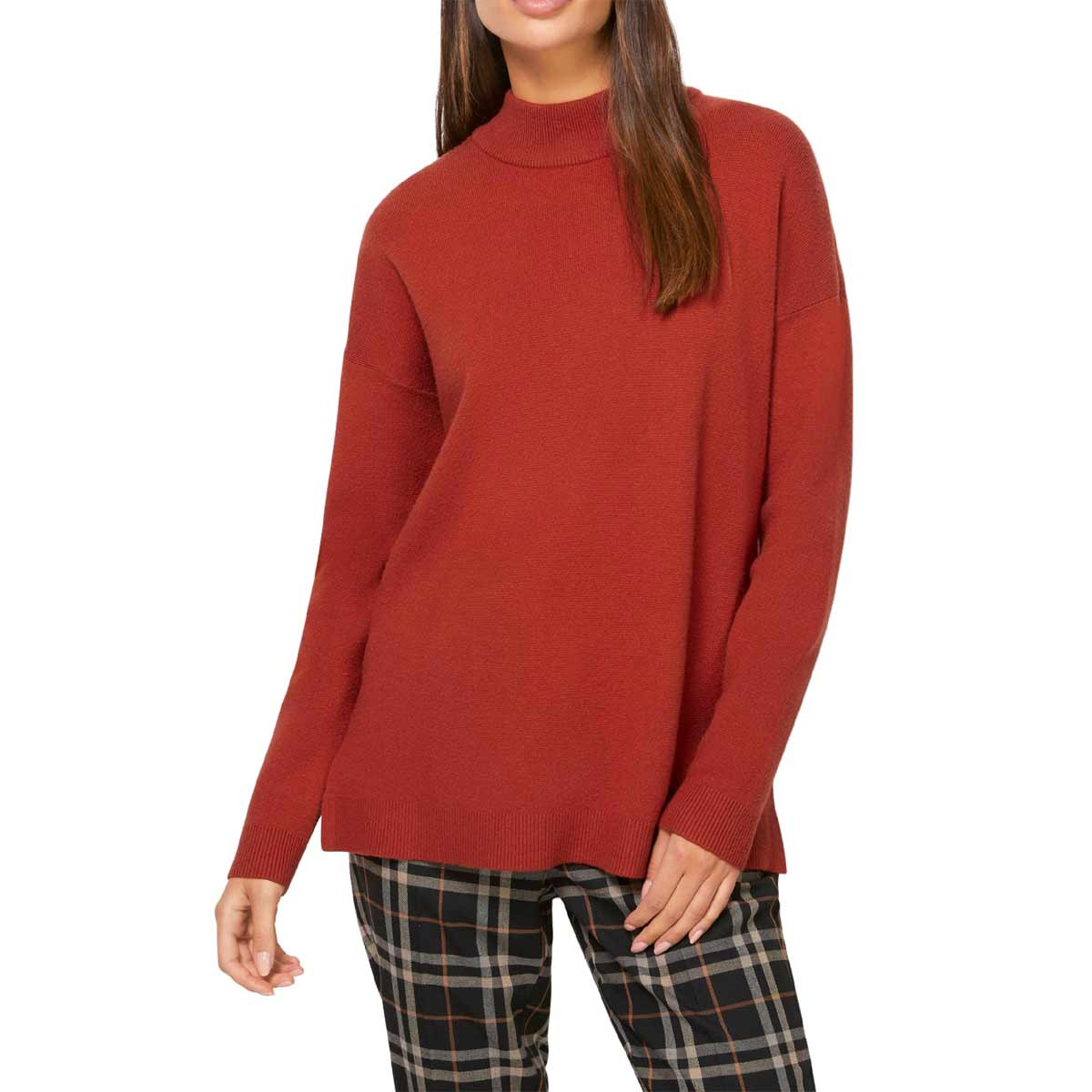 Designer-Pullover rostrot