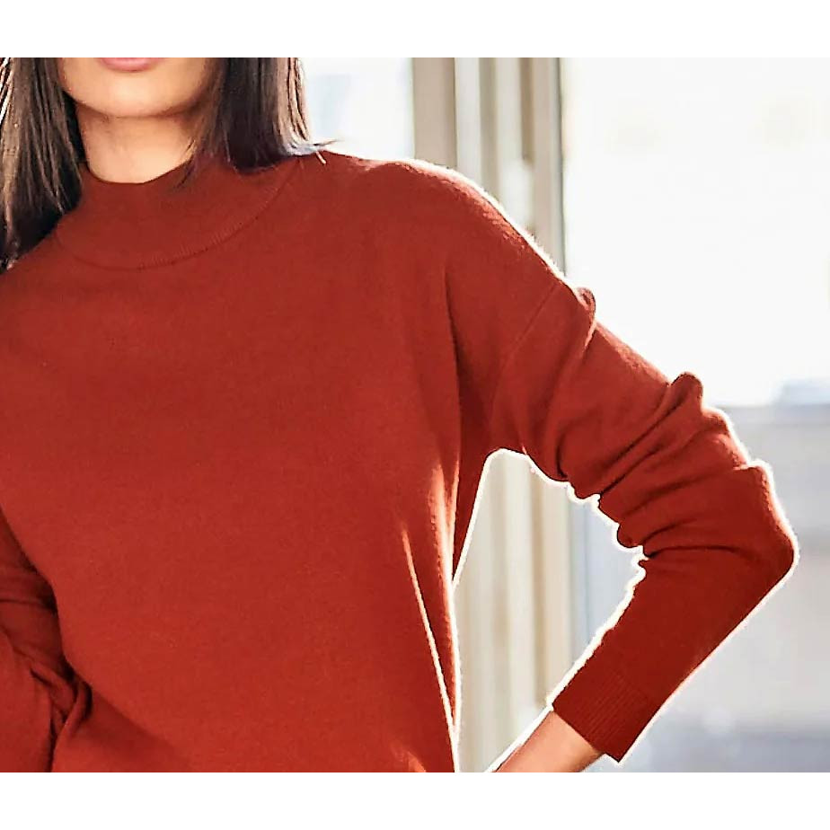 Designer-Pullover rostrot