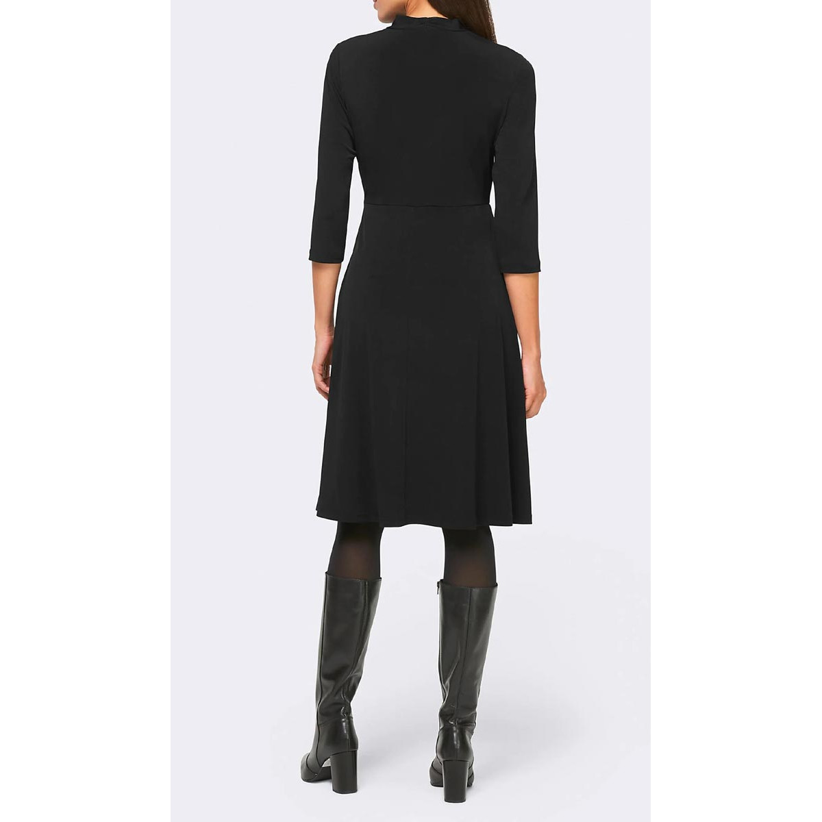 Designer-Jerseykleid schwarz