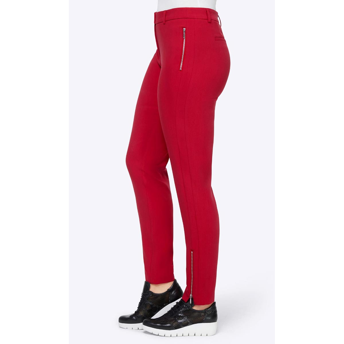 Designer-Stretchhose rot