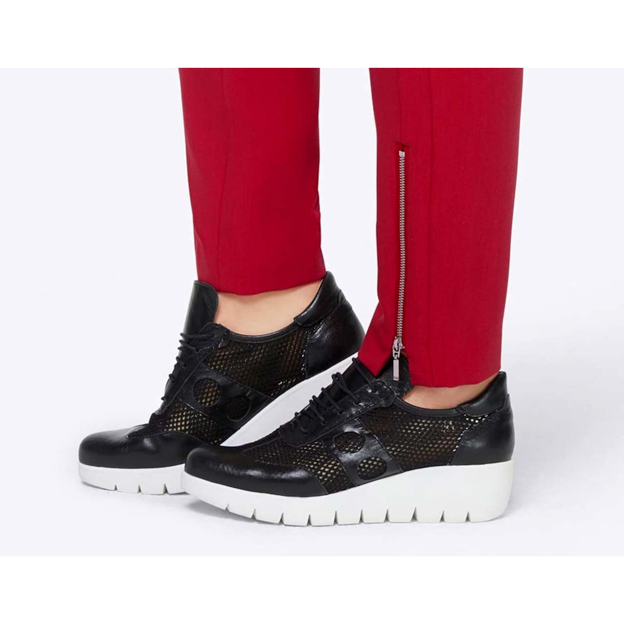 Designer-Stretchhose rot